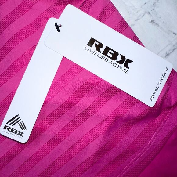 NWT Women’s Small RBX Active Double Layer Cropped Workout Tank Top Med Pink - Picture 3 of 7